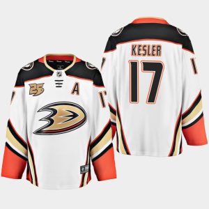 Herren Anaheim Ducks Eishockey Trikot Ryan Kesler #17 25th Anniversary Weiß Auswärts